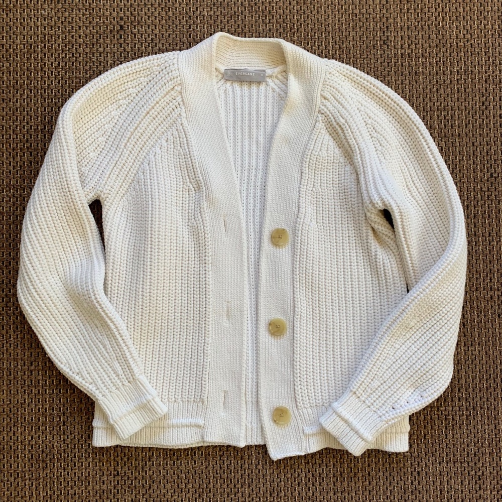 EVERLANE Texture Cotton Cardigan